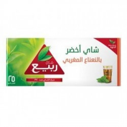 Rabea Green Tea Mint Flavor 25 tea bags pack of 1