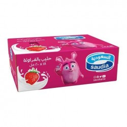 Saudia milk with strawberries 200 ml 18 pcs