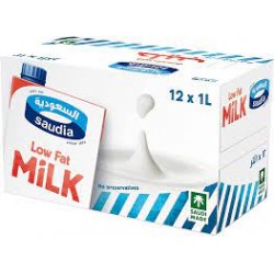 Saudia milk 1 liter low fat 12 pcs