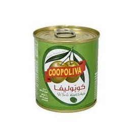 Coopoliva green olives cans 100 g* 12