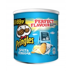 Pringles chips with salt and vinegar flavor, 40gm 12 Pcs